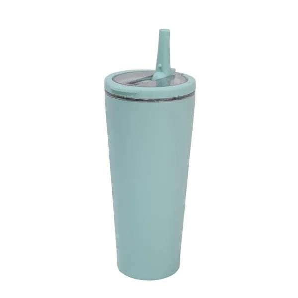 Dual-Drinking Stainless Steel Insulated Cup With Loop Handle