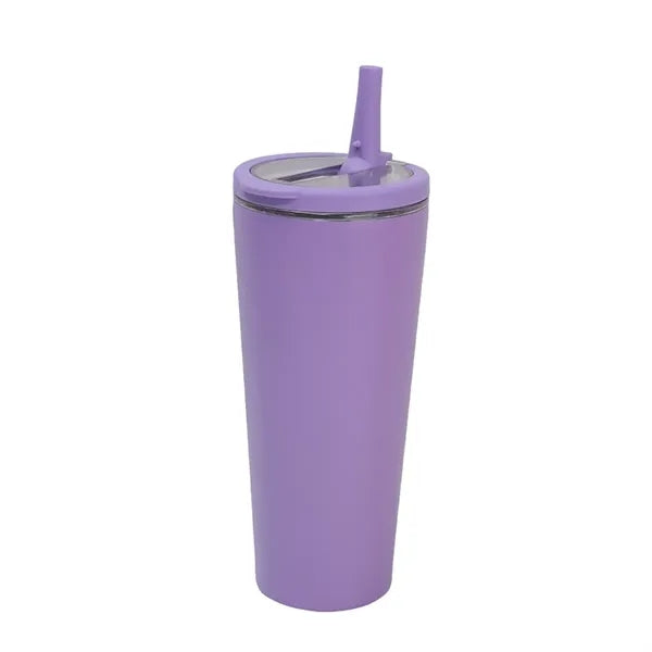Dual-Drinking Stainless Steel Insulated Cup With Loop Handle