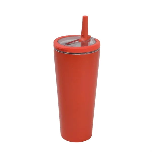 Dual-Drinking Stainless Steel Insulated Cup With Loop Handle