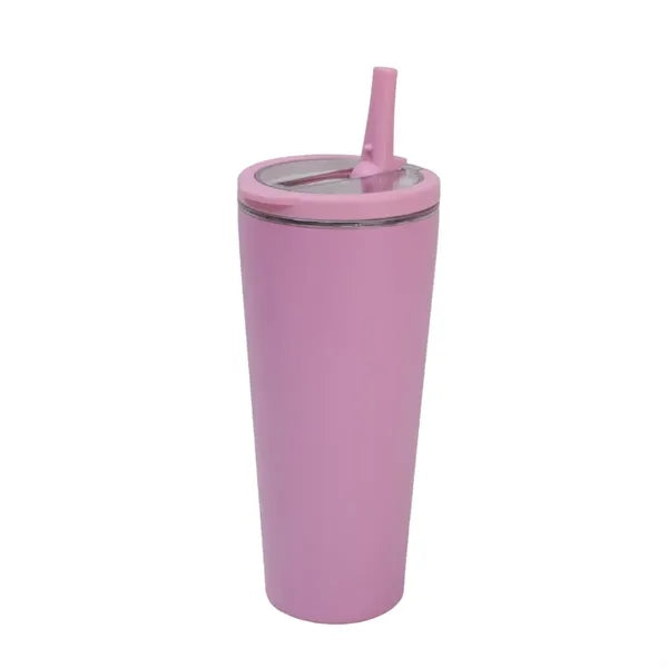Dual-Drinking Stainless Steel Insulated Cup With Loop Handle