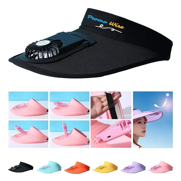 USB Rechargeable Cooling Fan Hat for Summer Outdoor