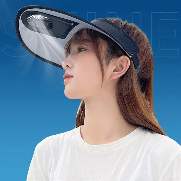 USB Rechargeable Cooling Fan Hat for Summer Outdoor