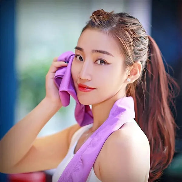 Ice Feel Tech Cooling Sports Towel for Yoga And Fitness