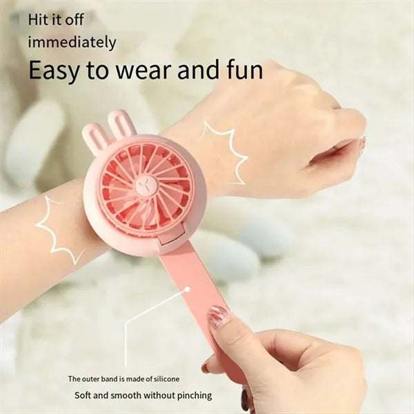 Wristband Design Wearable USB Rechargeable Mini Fan