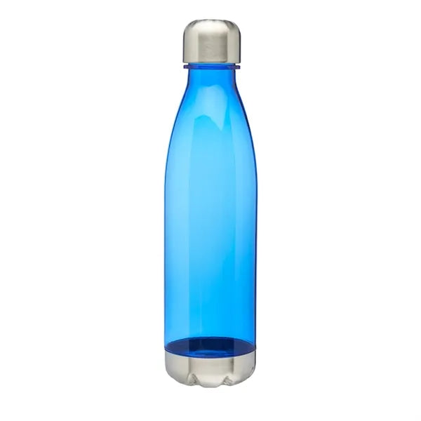 Cola-shaped Plastic Water Bottle - Steel Cap, 25 oz.