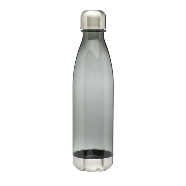 Cola-shaped Plastic Water Bottle - Steel Cap, 25 oz.