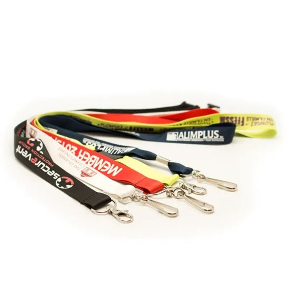 3/4 in Poly Lanyard with Silkscreen Logo