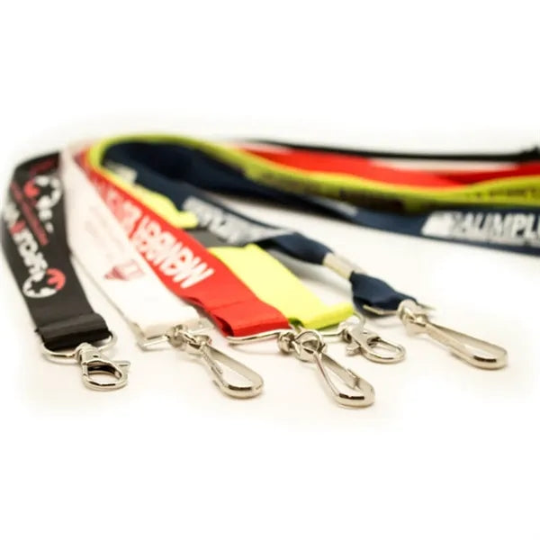 3/4 in Poly Lanyard with Silkscreen Logo