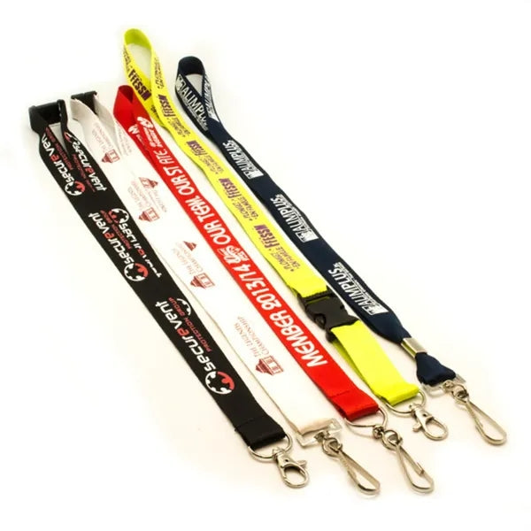 3/4 in Poly Lanyard with Silkscreen Logo