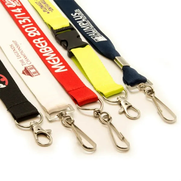 3/4 in Poly Lanyard with Silkscreen Logo