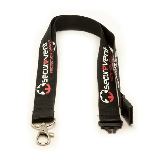 3/4 in Poly Lanyard with Silkscreen Logo