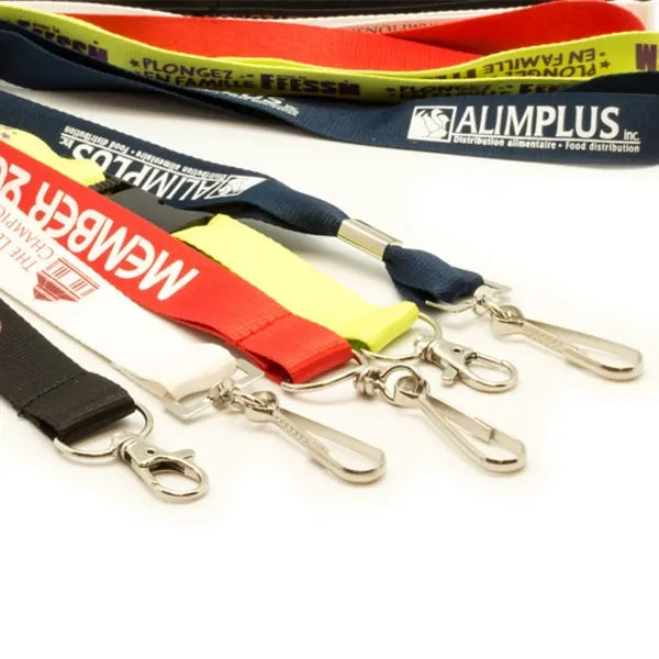 3/4 in Poly Lanyard with Silkscreen Logo