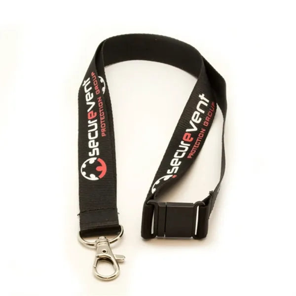 3/4 in Poly Lanyard with Silkscreen Logo
