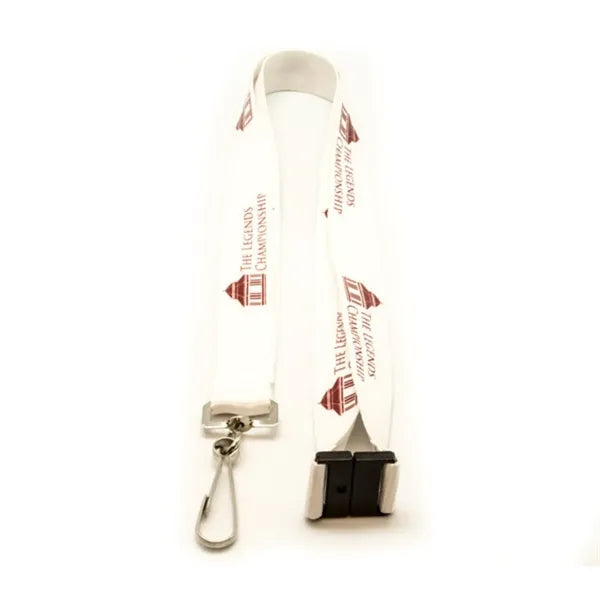 3/4 in Poly Lanyard with Silkscreen Logo