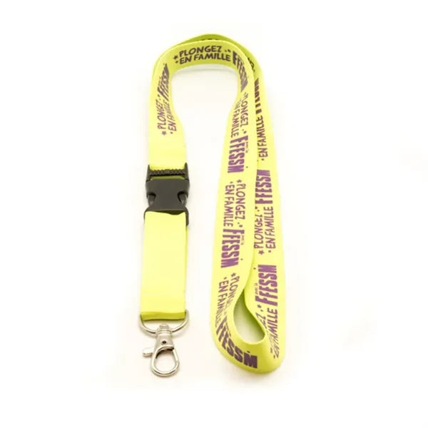 3/4 in Poly Lanyard with Silkscreen Logo