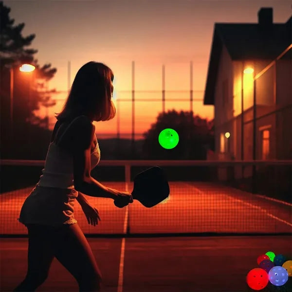 74mm LED Illuminated Pickleball for Night Training
