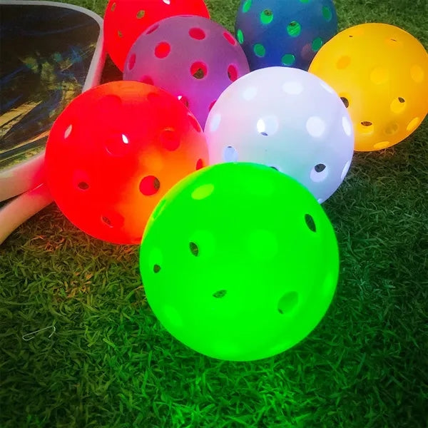 74mm LED Illuminated Pickleball for Night Training