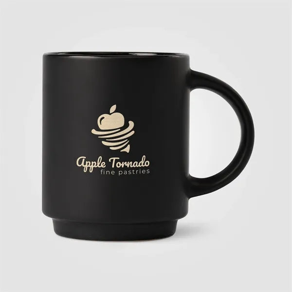 Cafe Duo - 11 oz. Ceramic Mug & Bamboo Board Set - Ceram-X