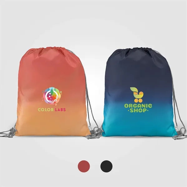210D Polyester Ombre Drawstring Bag - 6L