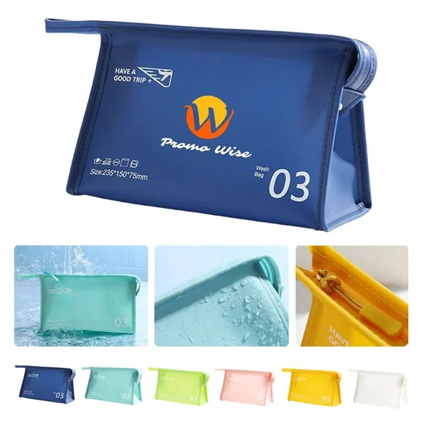 Jelly-Texture Horizontal Style Waterproof Travel Makeup Bag