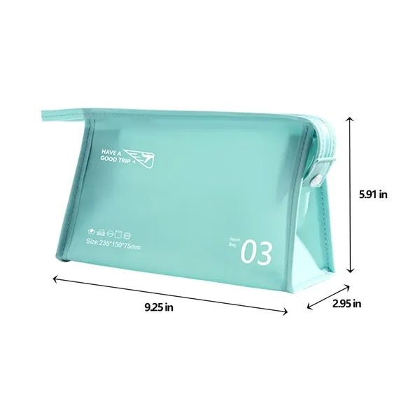 Jelly-Texture Horizontal Style Waterproof Travel Makeup Bag