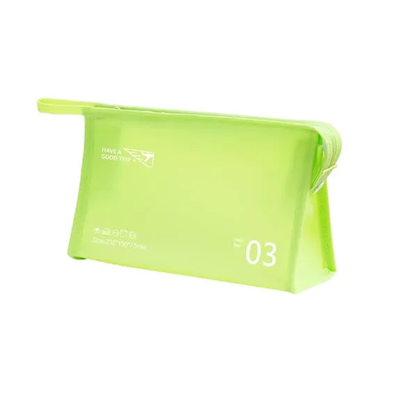 Jelly-Texture Horizontal Style Waterproof Travel Makeup Bag