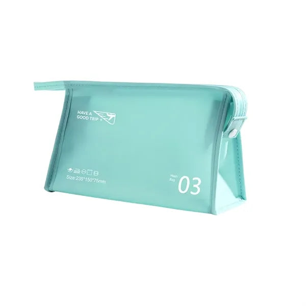 Jelly-Texture Horizontal Style Waterproof Travel Makeup Bag