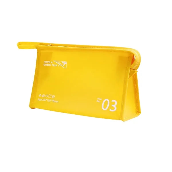 Jelly-Texture Horizontal Style Waterproof Travel Makeup Bag