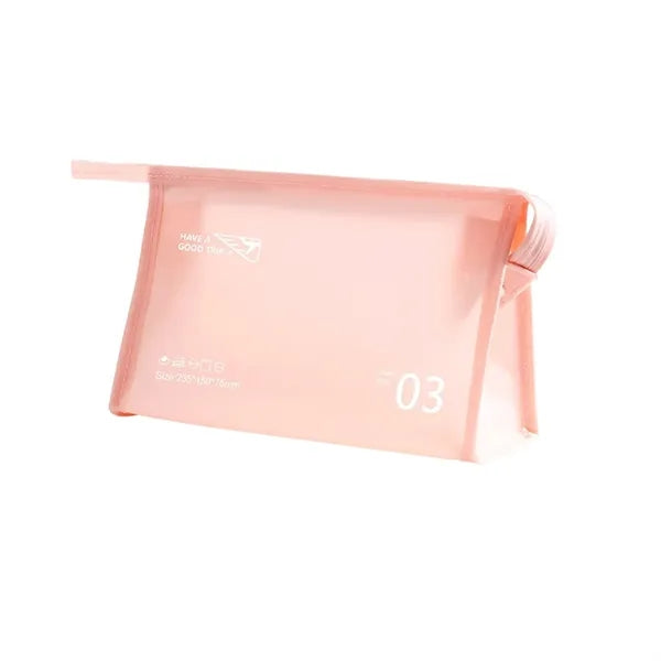 Jelly-Texture Horizontal Style Waterproof Travel Makeup Bag