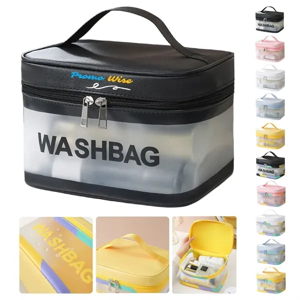 Large Waterproof Translucent Frosted Travel Toiletry Bag