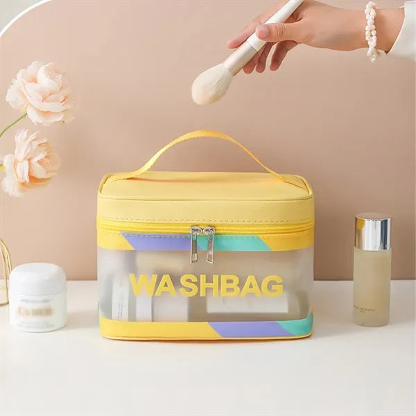 Large Waterproof Translucent Frosted Travel Toiletry Bag