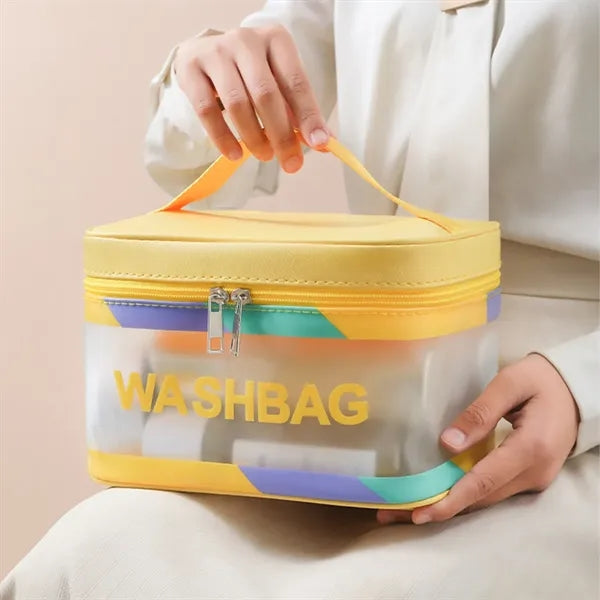 Large Waterproof Translucent Frosted Travel Toiletry Bag