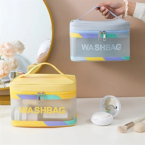 Large Waterproof Translucent Frosted Travel Toiletry Bag