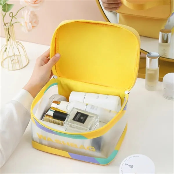 Large Waterproof Translucent Frosted Travel Toiletry Bag