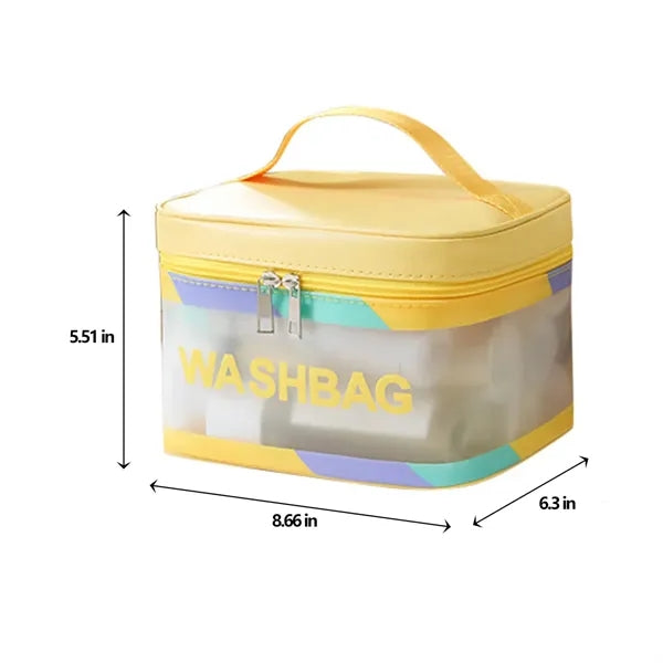 Large Waterproof Translucent Frosted Travel Toiletry Bag