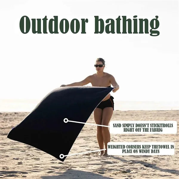 Outdoor Beach Magnetic Towel for Swimming, Travel, And Pool