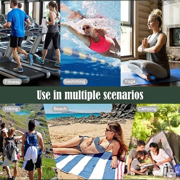 Outdoor Beach Magnetic Towel for Swimming, Travel, And Pool