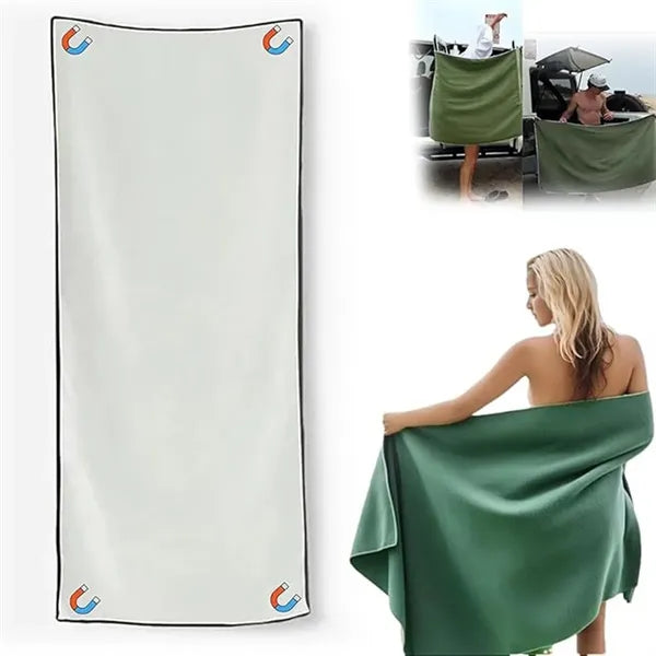 Outdoor Beach Magnetic Towel for Swimming, Travel, And Pool