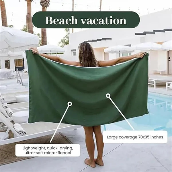 Outdoor Beach Magnetic Towel for Swimming, Travel, And Pool