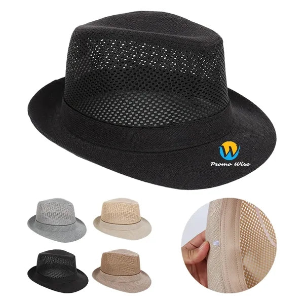 Breathable Summer Vintage Panama Sun Hat Made of Bamboo