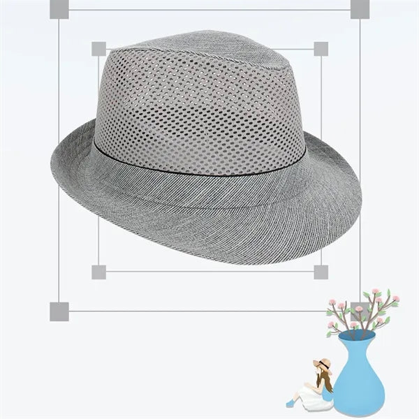 Breathable Summer Vintage Panama Sun Hat Made of Bamboo
