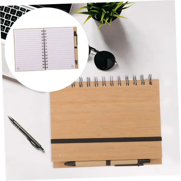 Eco-Friendly Spiral Notebook with Ballpoint Pen