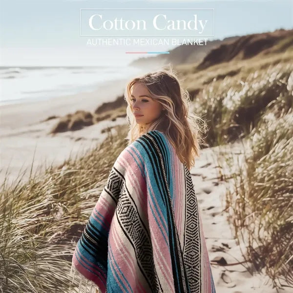 Mexican Striped Handwoven Oversized Blanket
