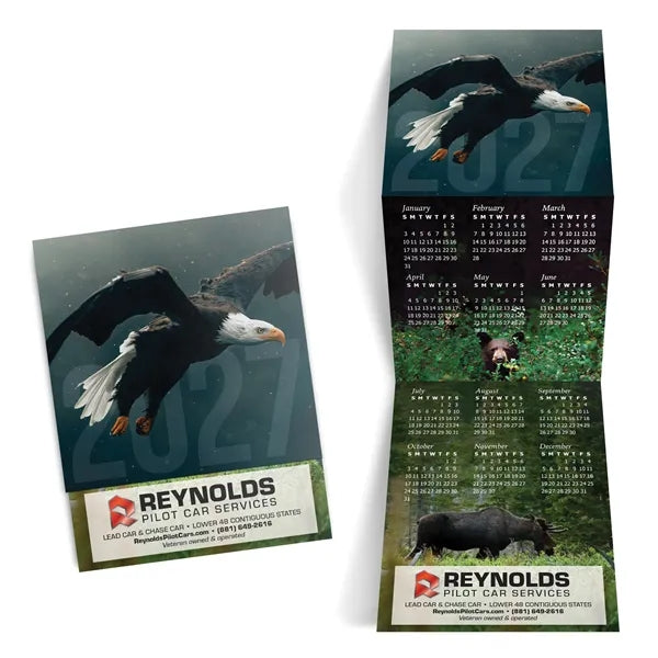 Wildlife Theme Trifold Calendar