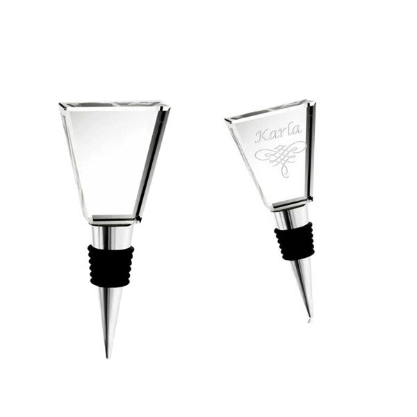 Trapezoid Shape Crystal Wine Stopper