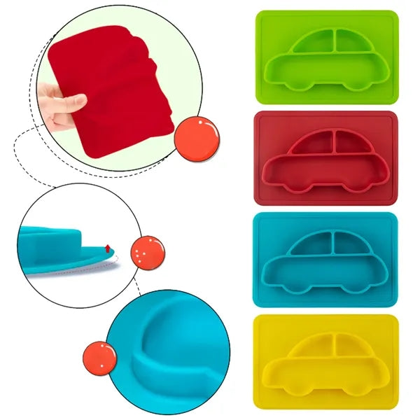 Baby Plate For Toddlers With 3 Compartments
