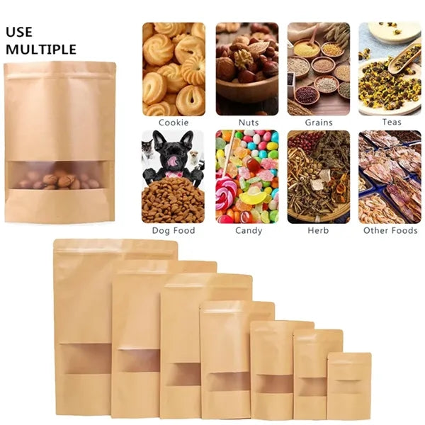 Resealable Kraft Paper Food Bag