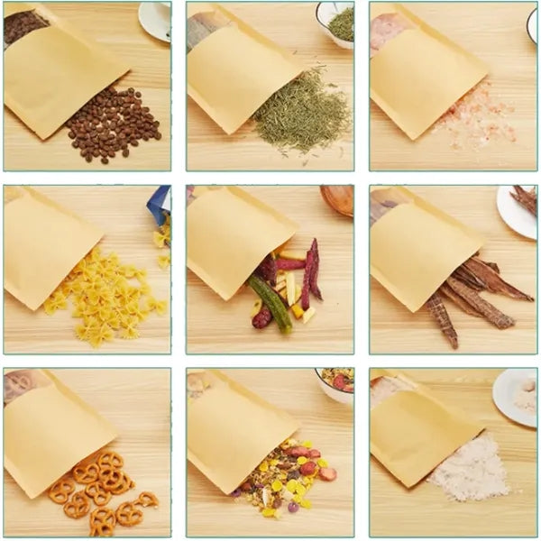 Resealable Kraft Paper Food Bag