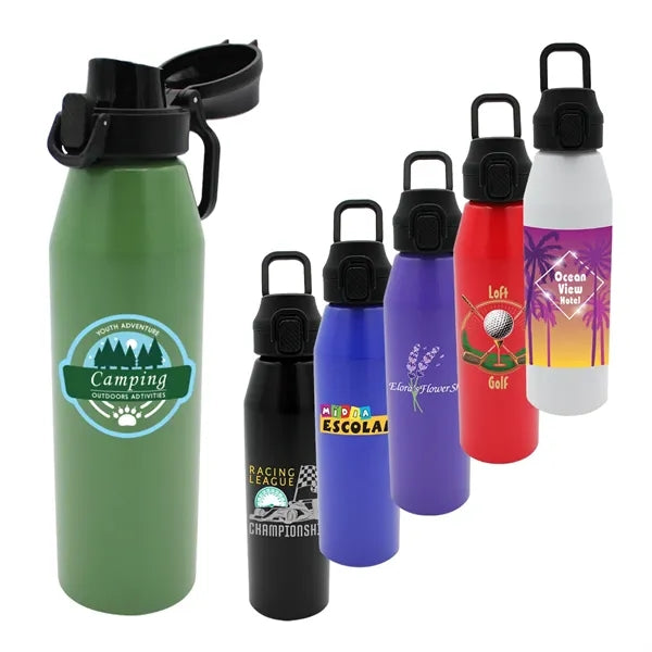 25 oz. Recycled Aluminum Bottle with Chug Lid, Full Color Di