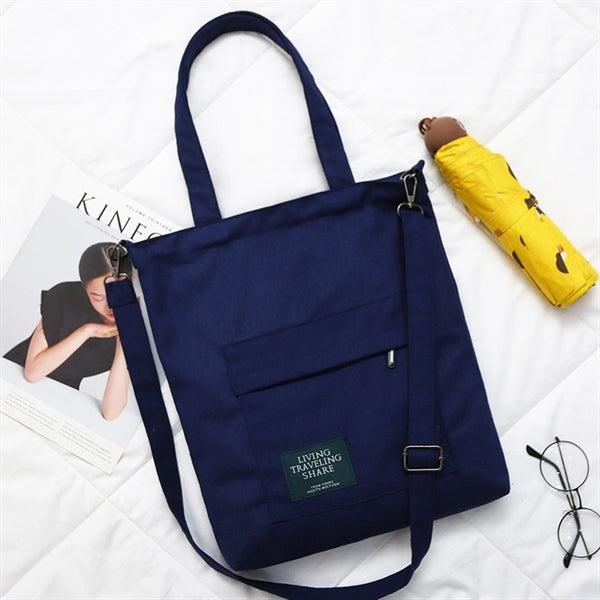 12OZ Cotton Canvas Tote Shoulder Bag